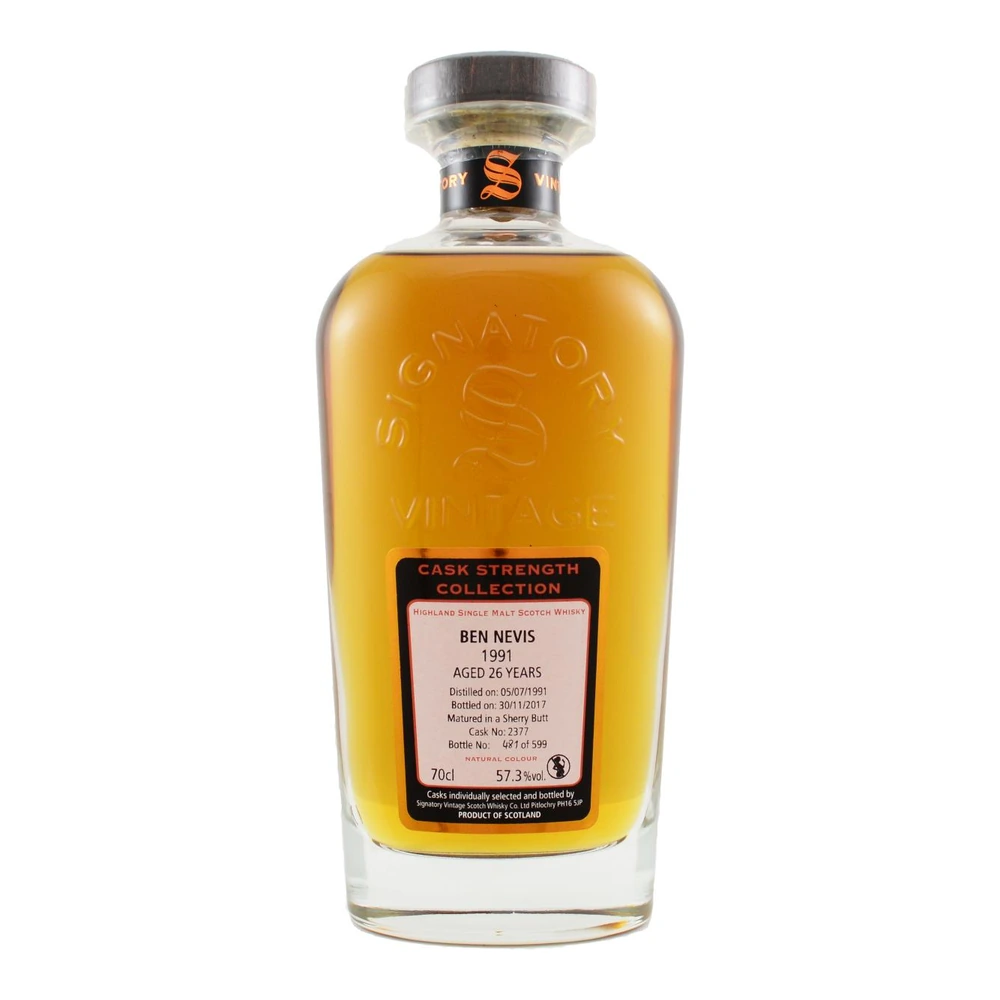 Ben Nevis 26 Years Old 1991 Cask #2377 (Signatory)