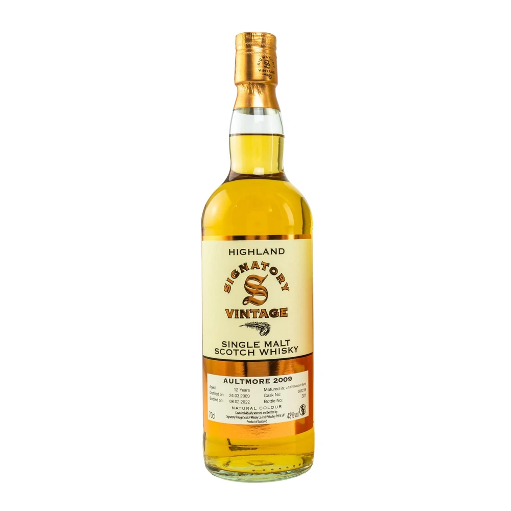 Aultmore 12 Years Old 2009 Cask #303238 (Signatory)