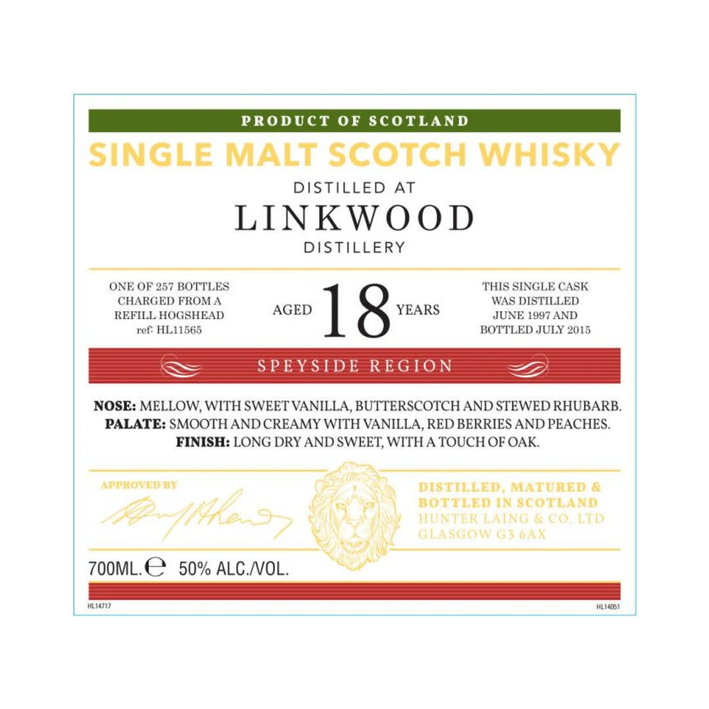 Linkwood 18 Years Old 1997 Cask #HL 11565 (Old Malt Cask)