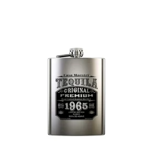 Casa Maestri Tequila Silver im Flachmann aus Edelstahl