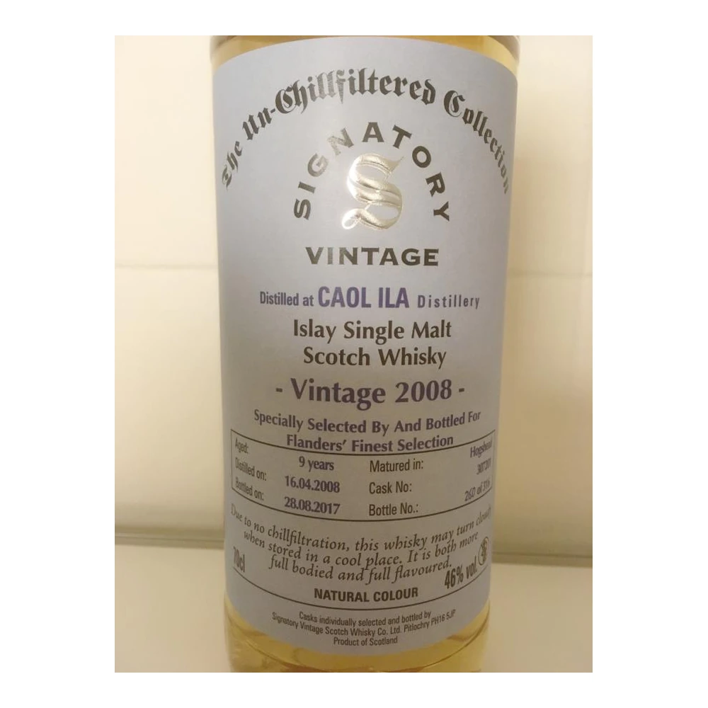 Caol Ila 9 Years Old 2008 Cask #307201 (Signatory)