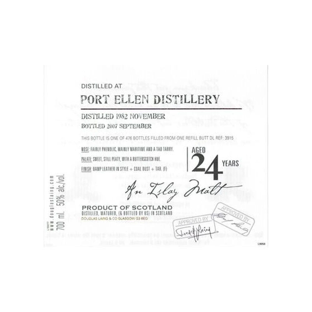 Port Ellen 24 Years Old 1982 Cask #DL 3915 (Douglas Laing)