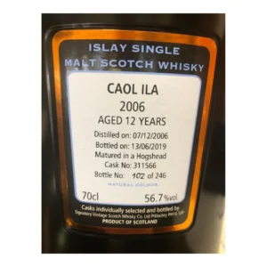 Caol Ila 12 Years Old 2006 Cask #311566 (Signatory)