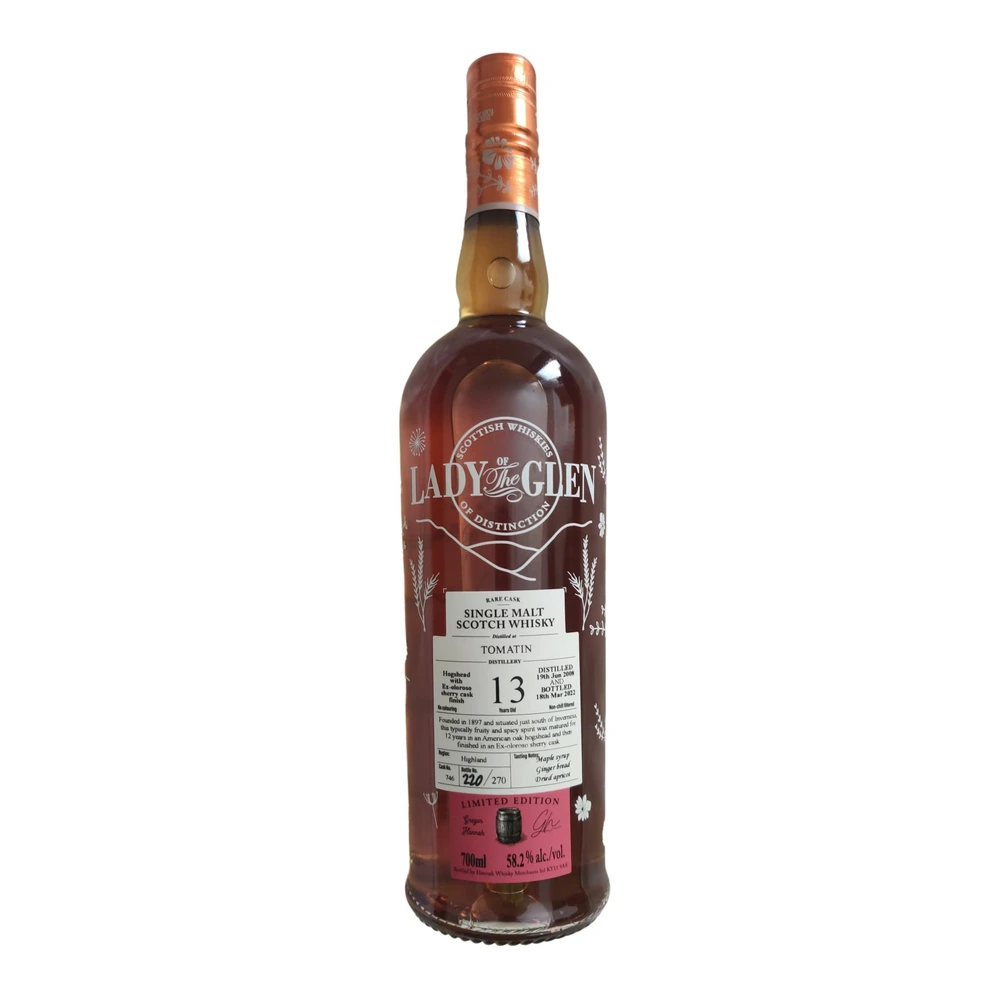 Tomatin 13 Years Old 2008 Cask #746 (Lady of the Glen)