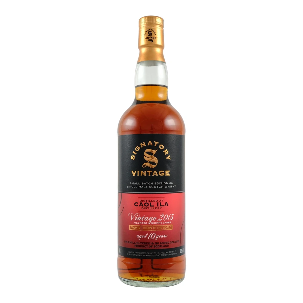Caol Ila 10 Years Old 2013 Small Batch Edition #4 (Signatory)