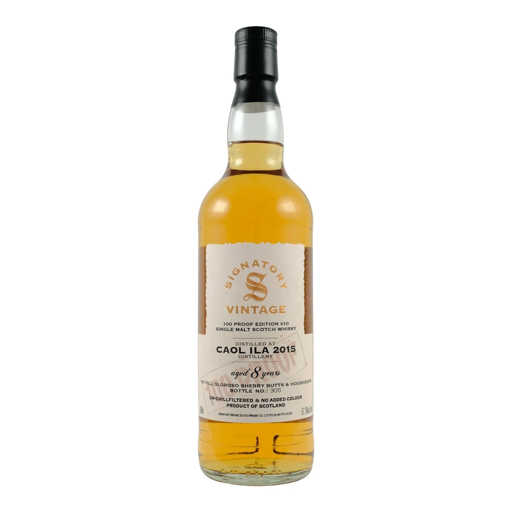 Caol Ila 8 Years Old 2015 100 Proof Edition #10 (Signatory)