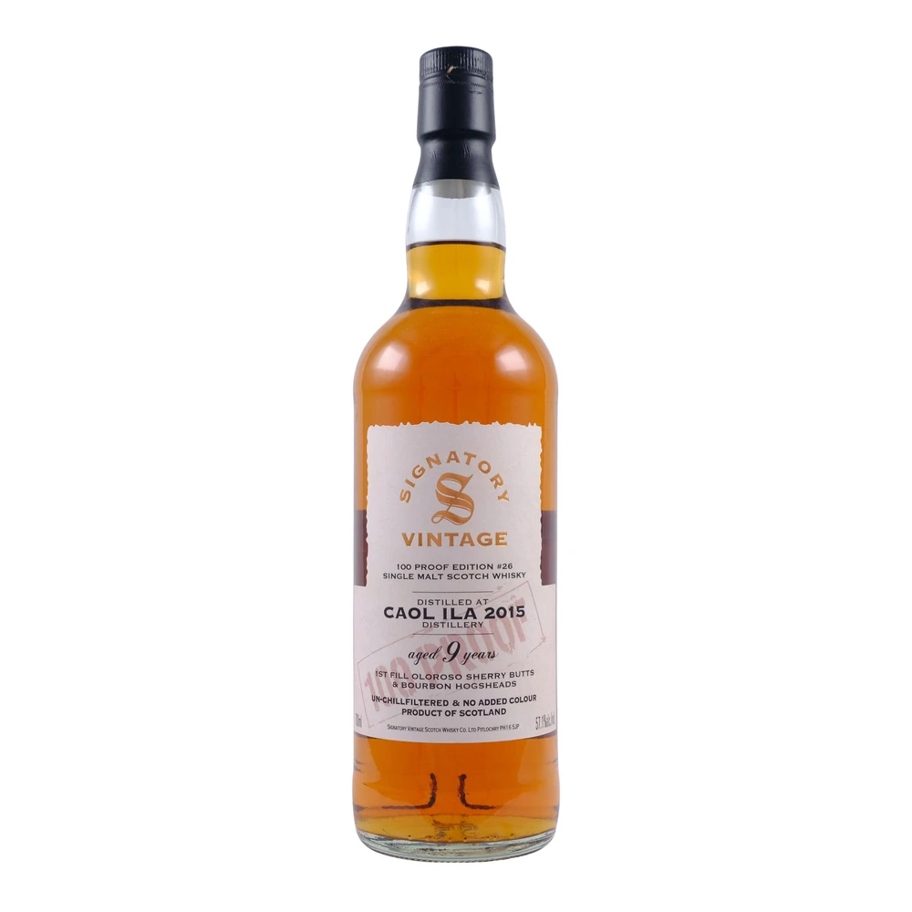 Caol Ila 9 Years Old 2015 100 Proof Edition #26 (Signatory)