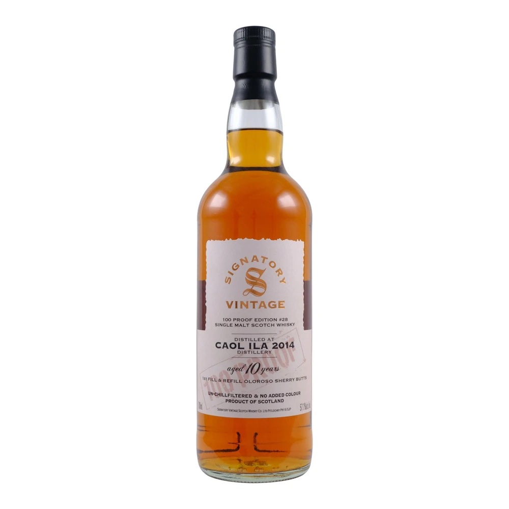 Caol Ila 10 Years Old 2014 100 Proof Edition #28 (Signatory)