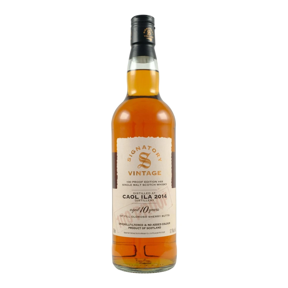 Caol Ila 10 Years Old 2014 100 Proof Edition #49 (Signatory)
