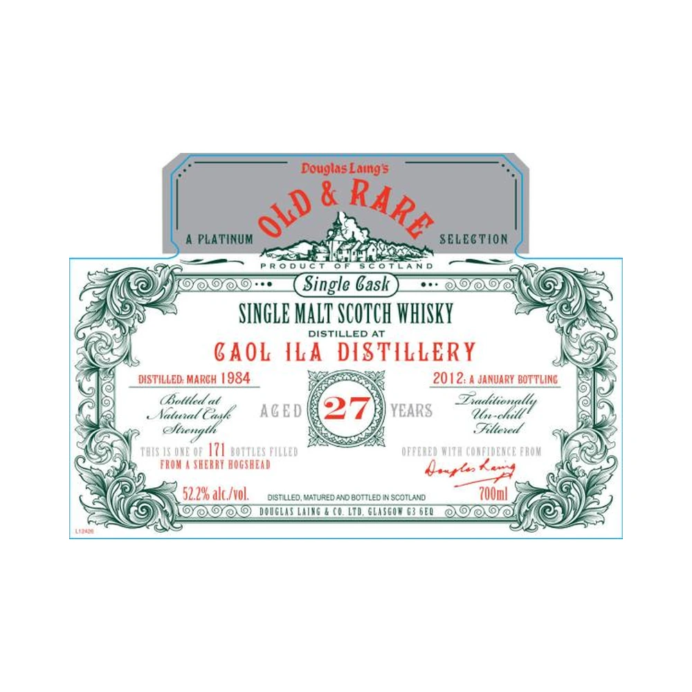 Caol Ila 27 Years Old 1984 Old & Rare The Platinum Selection (Douglas Laing)