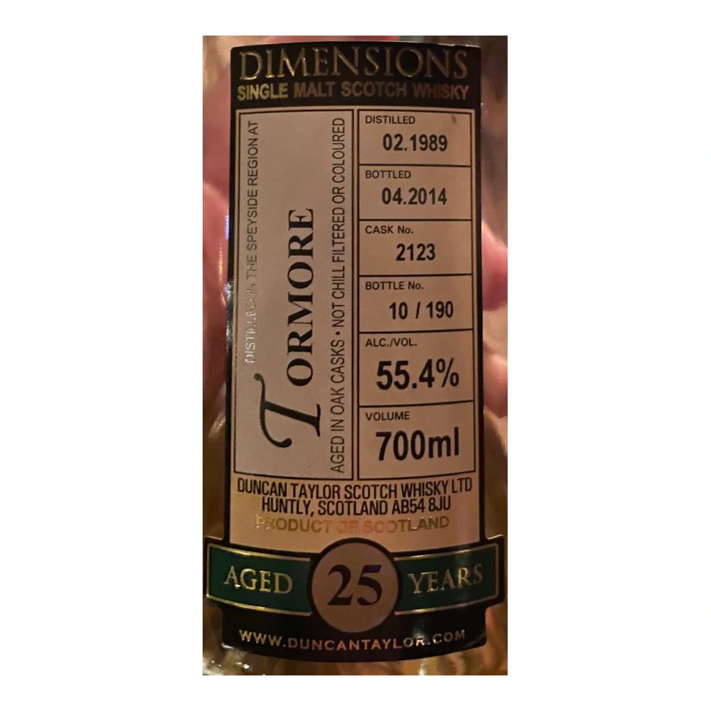 Tormore 25 Years Old 1989 Cask #2123 (Duncan Taylor)