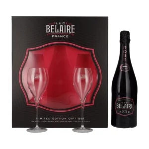 Luc Belaire Rare Rosé in gift box with 2 glasses