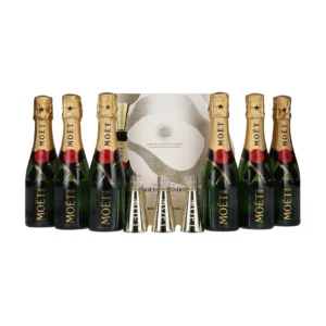 Moët & Chandon Champagne At Home Pack 12% Vol. 6x0,2l in gift box with Bottle Sippers